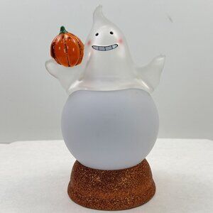 Halloween Ghost Pumpkin Light Up Decor 8.5" Glowing Bats Color-Changing Decor